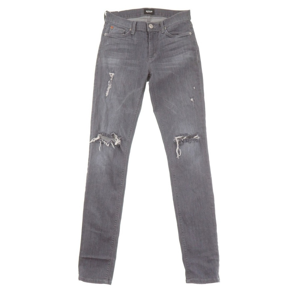 Hudson Leigh boyfriend pant 26 Distressed Gray Denim Made in USA